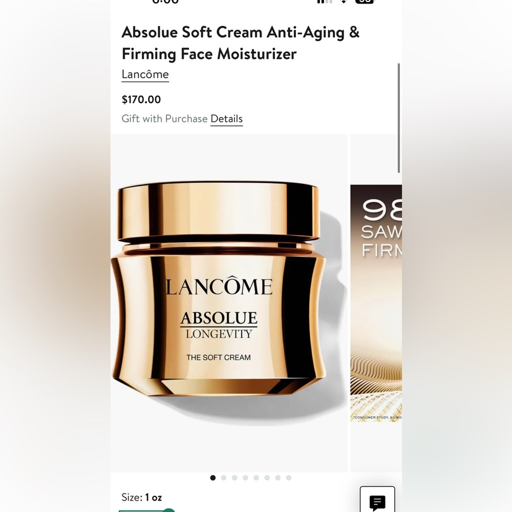 Lancome Absolue Soft Cream Anti-Aging Moisturizer - Gold